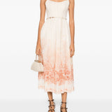 Abito midi The Wanderlust con stampa in rosa Zimmermann - donna 