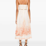 Abito midi The Wanderlust con stampa in rosa Zimmermann - donna 