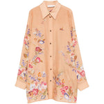 Camicia Patience a fiori in rosa pesca Zimmermann - donna 
