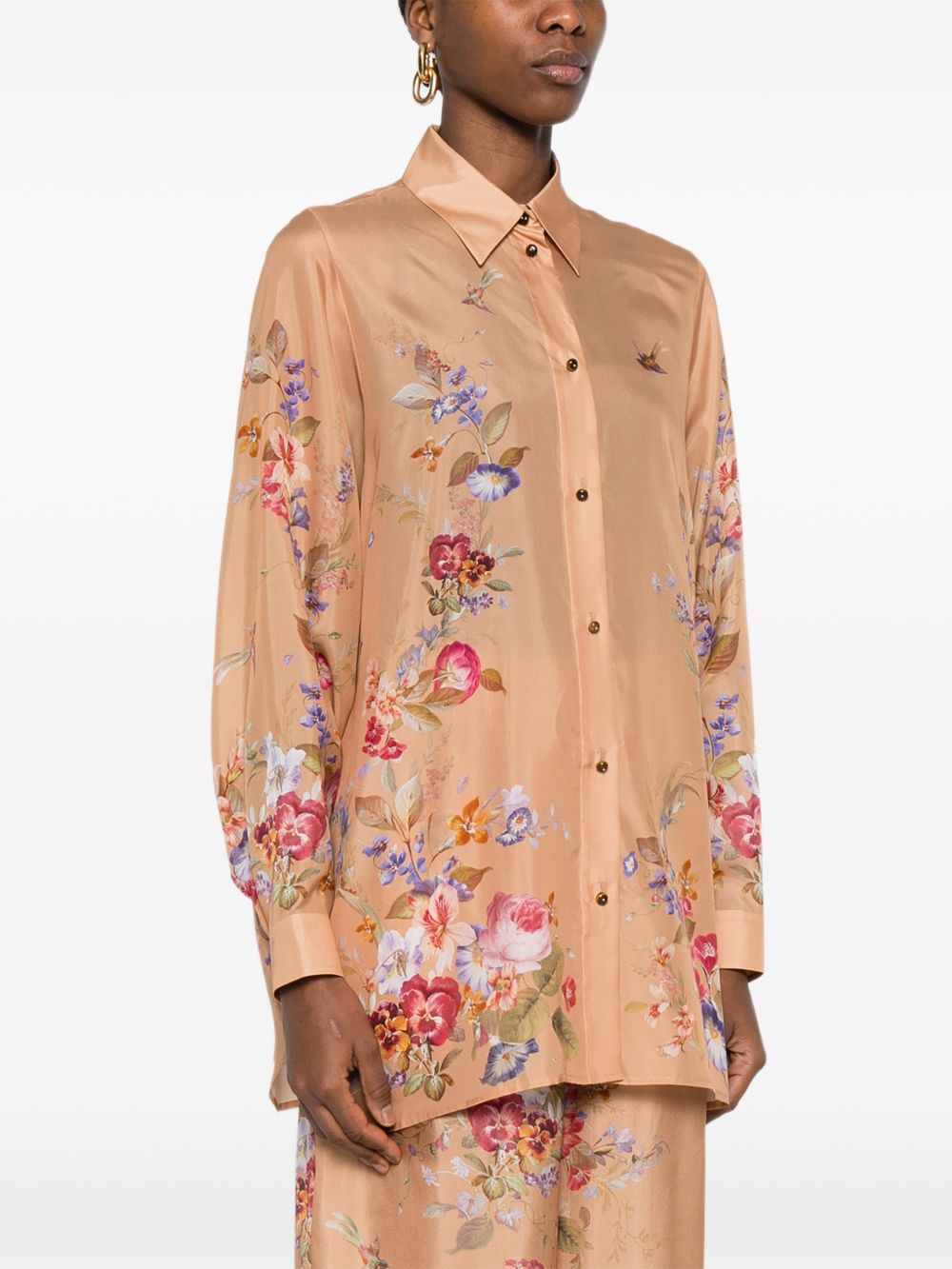 Camicia Patience a fiori in rosa pesca Zimmermann - donna 