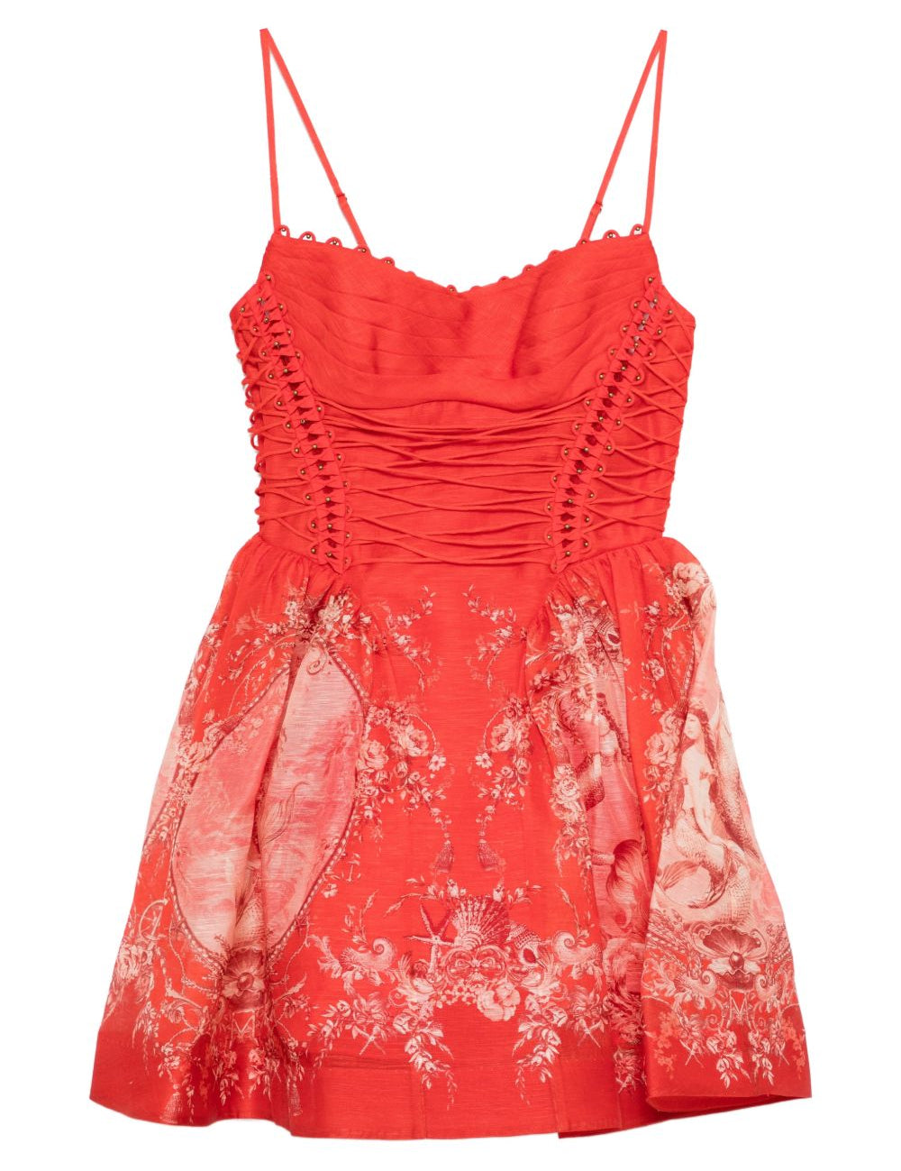 Abito corto Rebellion a fiori in rosso ZIMMERMANN - donna 