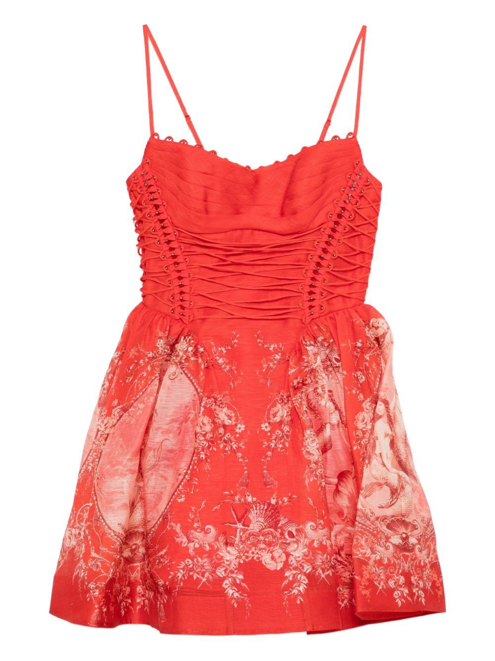Abito corto Rebellion a fiori in rosso ZIMMERMANN - donna 
