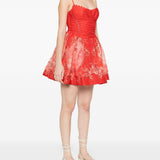 Abito corto Rebellion a fiori in rosso ZIMMERMANN - donna 