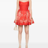 Abito corto Rebellion a fiori in rosso ZIMMERMANN - donna 