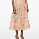 Gonna midi Rebellion con stampa in rosa Zimmermann - donna 