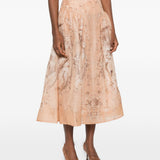 Gonna midi Rebellion con stampa in rosa Zimmermann - donna 