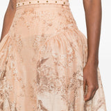 Gonna midi Rebellion con stampa in rosa Zimmermann - donna 