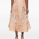 Gonna midi Rebellion con stampa in rosa Zimmermann - donna 