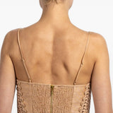 Top corto Rebellion con perline in beige Zimmermann - donna 