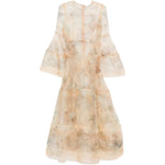 Abito lungo con stampa fiori in beige ZIMMERMANN - donna 