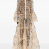 Abito lungo con stampa fiori in beige ZIMMERMANN - donna 