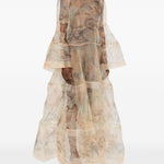 Abito lungo con stampa fiori in beige ZIMMERMANN - donna 