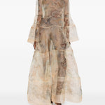 Abito lungo con stampa fiori in beige ZIMMERMANN - donna 