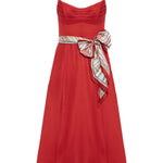Abito midi Rebellion Tuck in rosso ZIMMERMANN - donna 