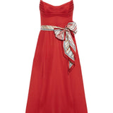 Abito midi Rebellion Tuck in rosso ZIMMERMANN - donna 