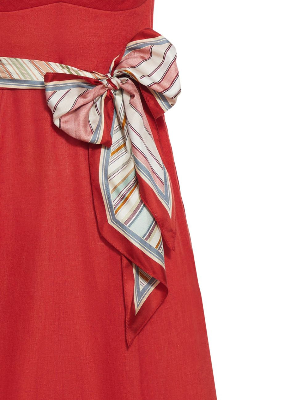 Abito midi Rebellion Tuck in rosso ZIMMERMANN - donna 
