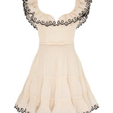 Miniabito con ruches in avorio Zimmermann - donna 