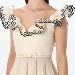 Miniabito con ruches in avorio Zimmermann - donna 