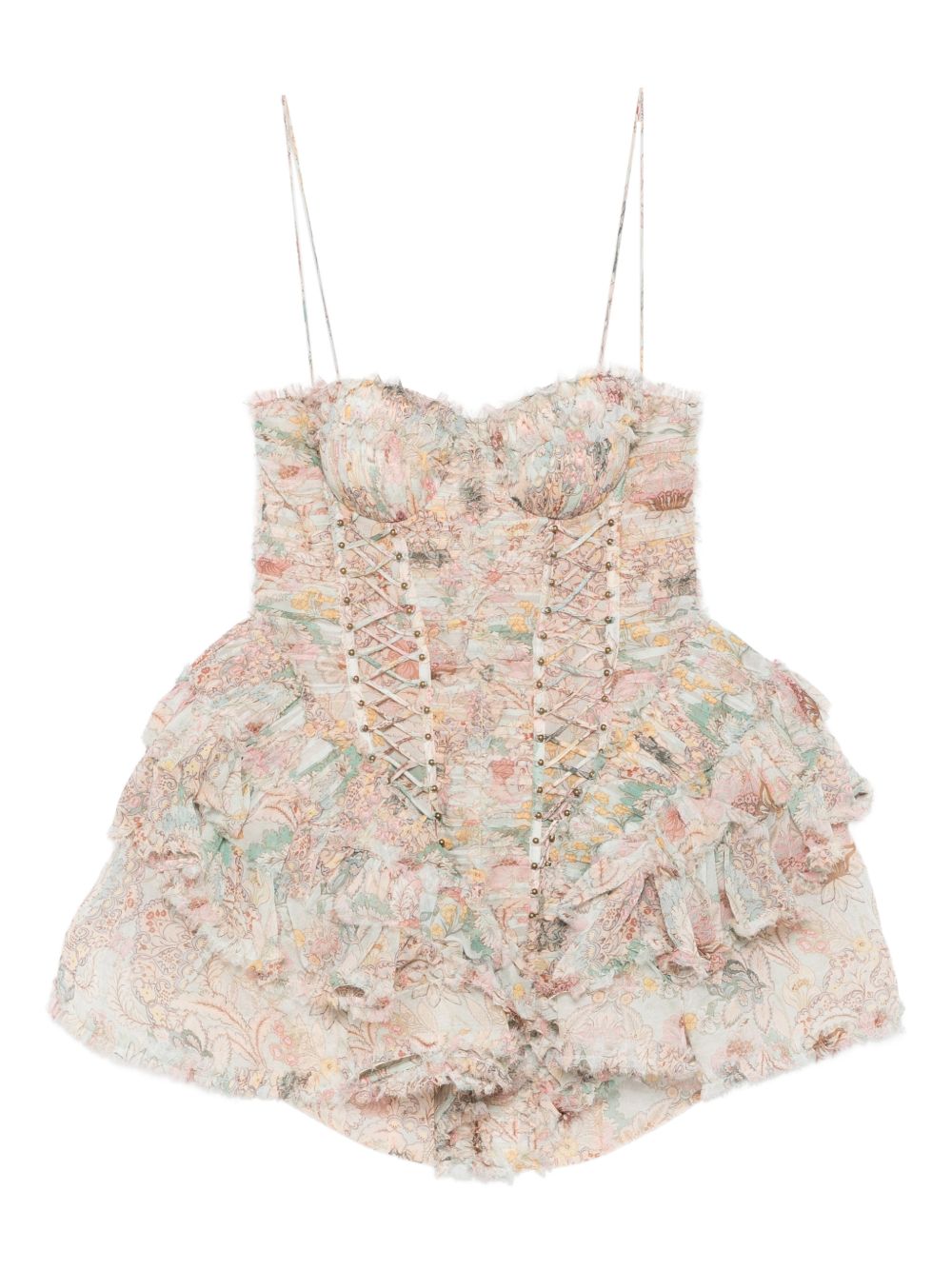 Abito corto con ruches Rebellion multicolor Zimmermann - donna 