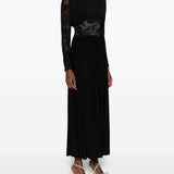 Abito lungo con inserti in pizzo in nero Zimmermann - donna 