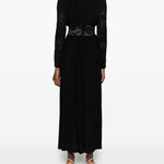 Abito lungo con inserti in pizzo in nero Zimmermann - donna 