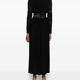 Abito lungo con inserti in pizzo in nero Zimmermann - donna 