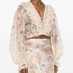 Blusa Rebellion con ruches multicolor Zimmermann - donna 