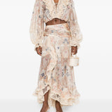 Blusa Rebellion con ruches multicolor Zimmermann - donna 