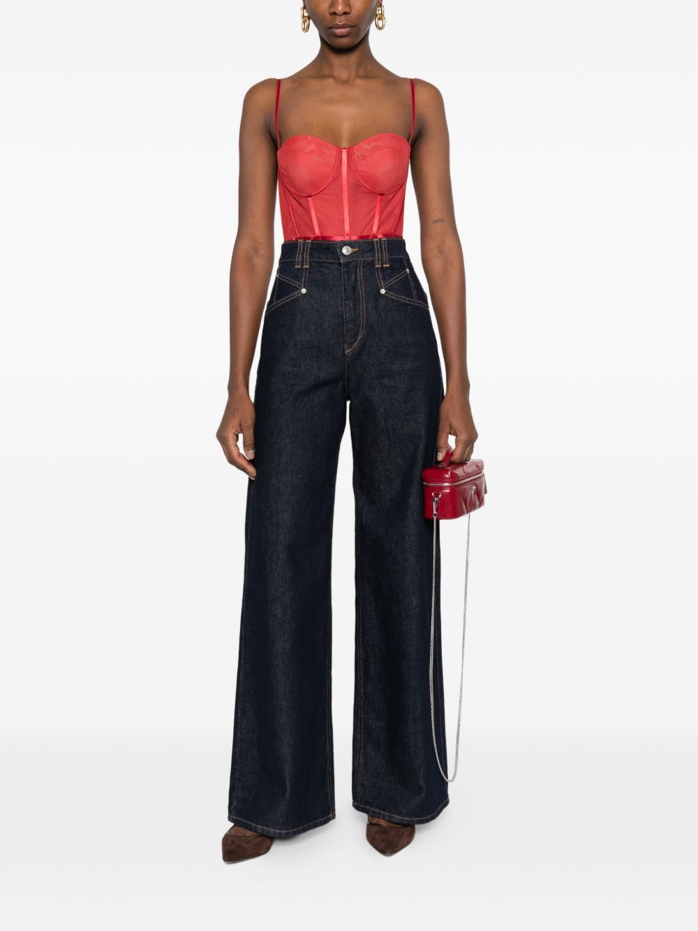 Body a corsetto Rebellion in rosso Zimmermann - donna 