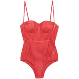 Body a corsetto Rebellion in rosso Zimmermann - donna 