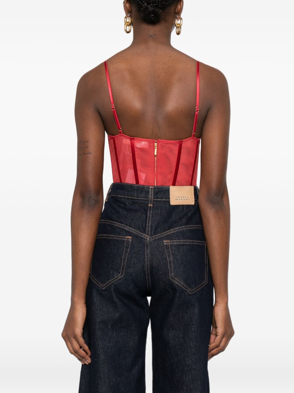 Body a corsetto Rebellion in rosso Zimmermann - donna 