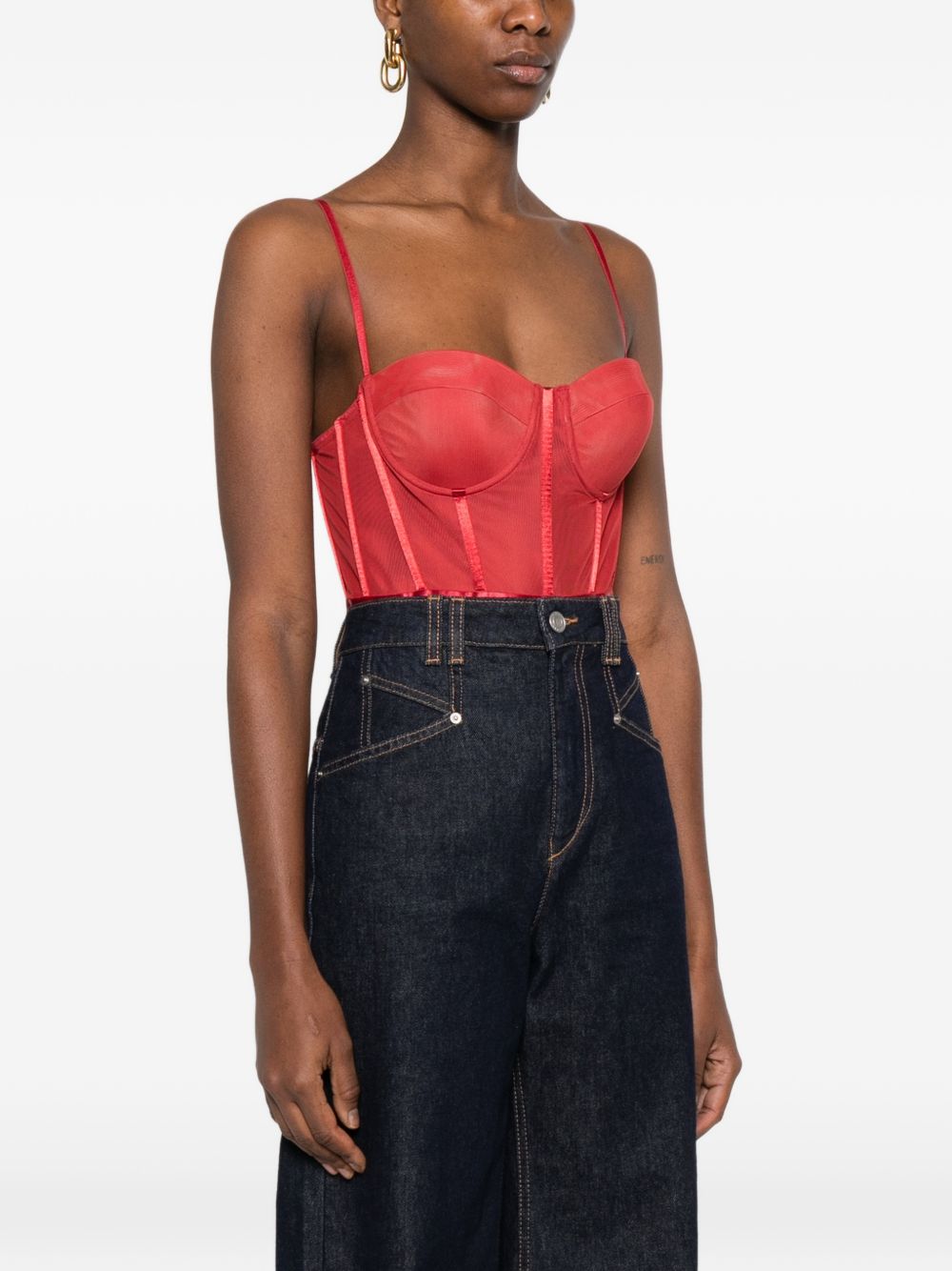 Body a corsetto Rebellion in rosso Zimmermann - donna 