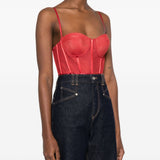 Body a corsetto Rebellion in rosso Zimmermann - donna 
