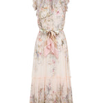 Abito midi con stampa floreale in crema Zimmermann - donna 