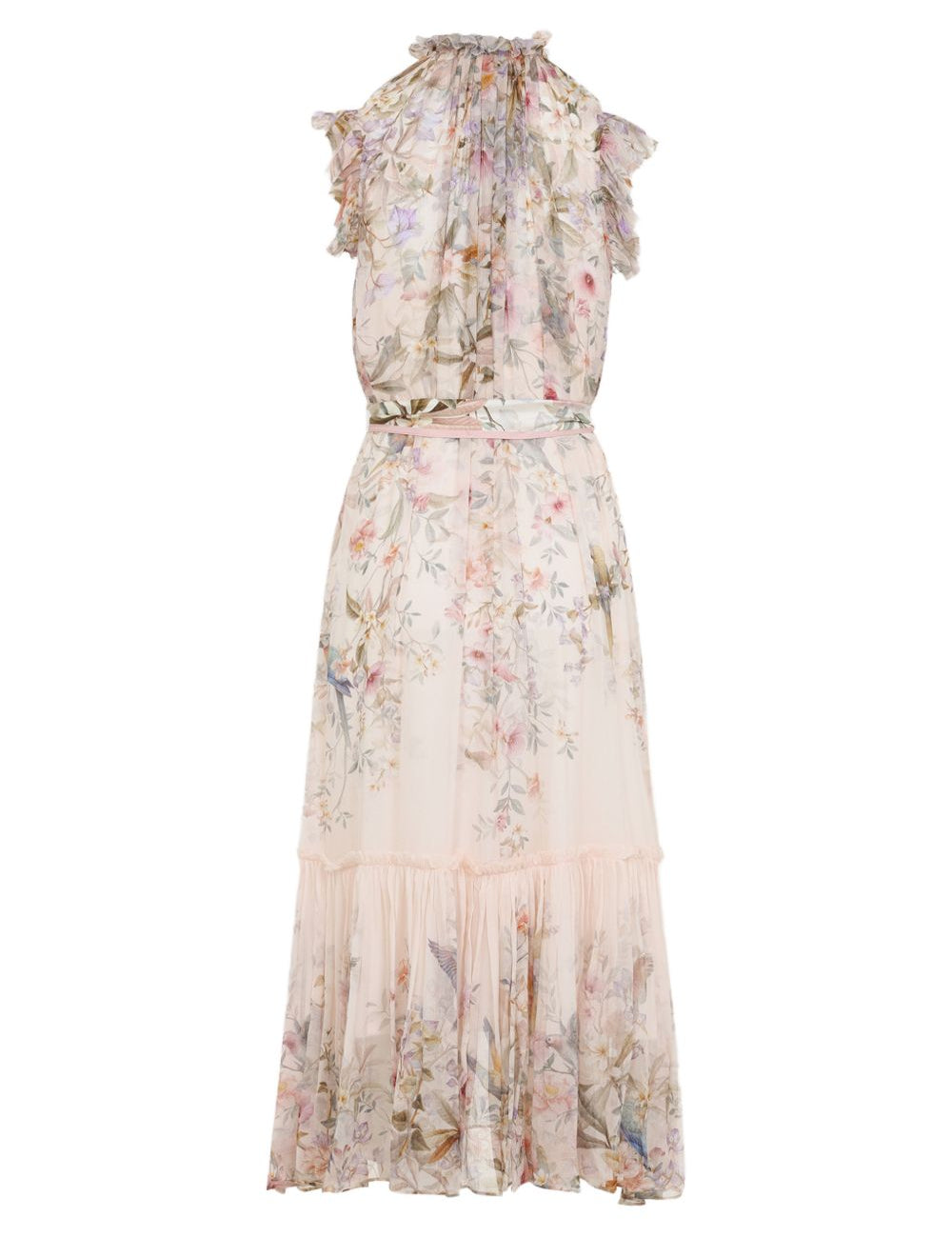 Abito midi con stampa floreale in crema Zimmermann - donna 