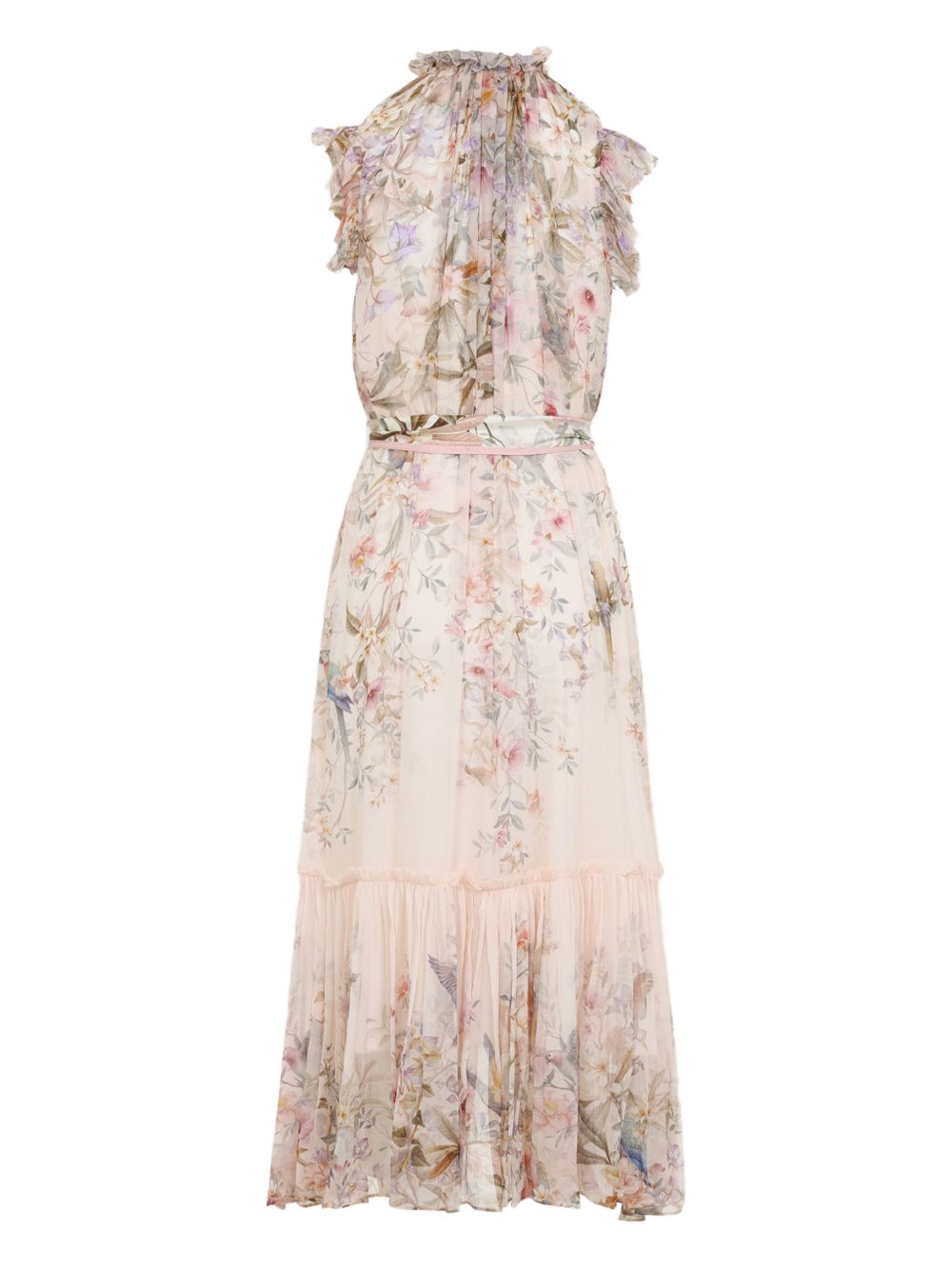 Abito midi con stampa floreale in crema Zimmermann - donna 