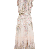 Abito midi con stampa floreale in crema Zimmermann - donna 