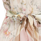 Abito midi con stampa floreale in crema Zimmermann - donna 