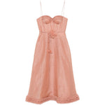 Abito Luna con ruches in rosa ZIMMERMANN - donna 
