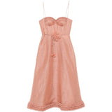 Abito Luna con ruches in rosa ZIMMERMANN - donna 