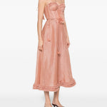 Abito Luna con ruches in rosa ZIMMERMANN - donna 