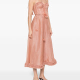 Abito Luna con ruches in rosa ZIMMERMANN - donna 