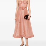 Abito Luna con ruches in rosa ZIMMERMANN - donna 