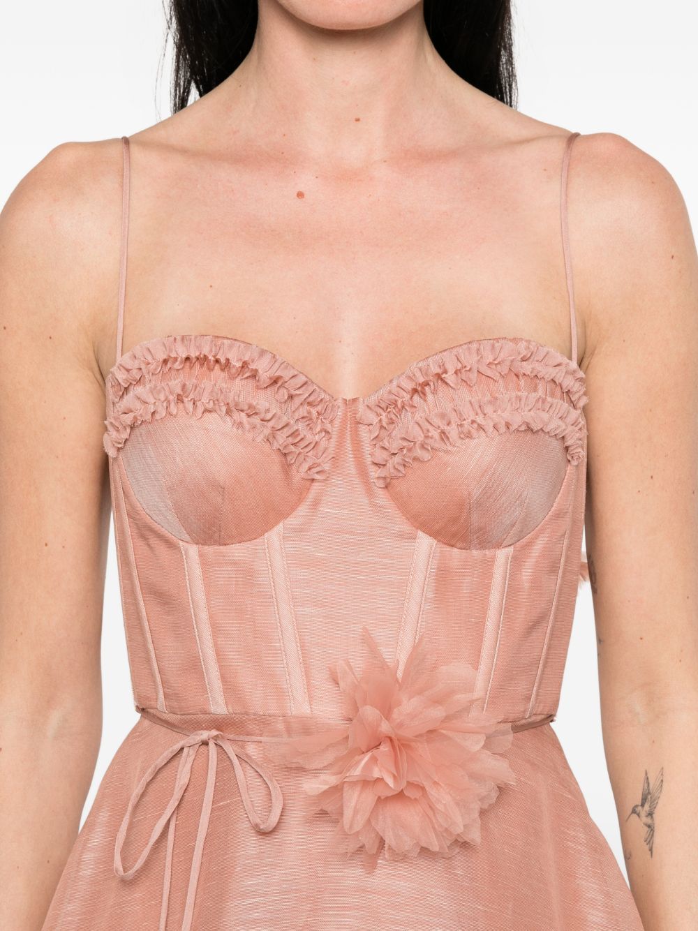 Abito Luna con ruches in rosa ZIMMERMANN - donna 