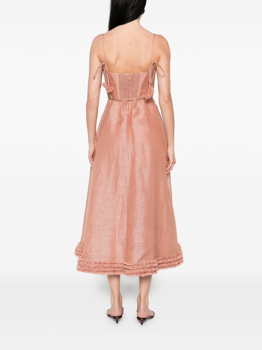 Abito Luna con ruches in rosa ZIMMERMANN - donna 