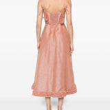 Abito Luna con ruches in rosa ZIMMERMANN - donna 