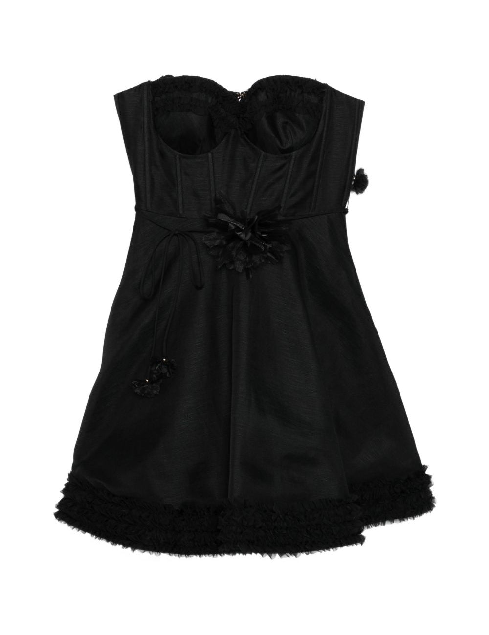 Abito mini con fiori in nero Zimmermann - donna 