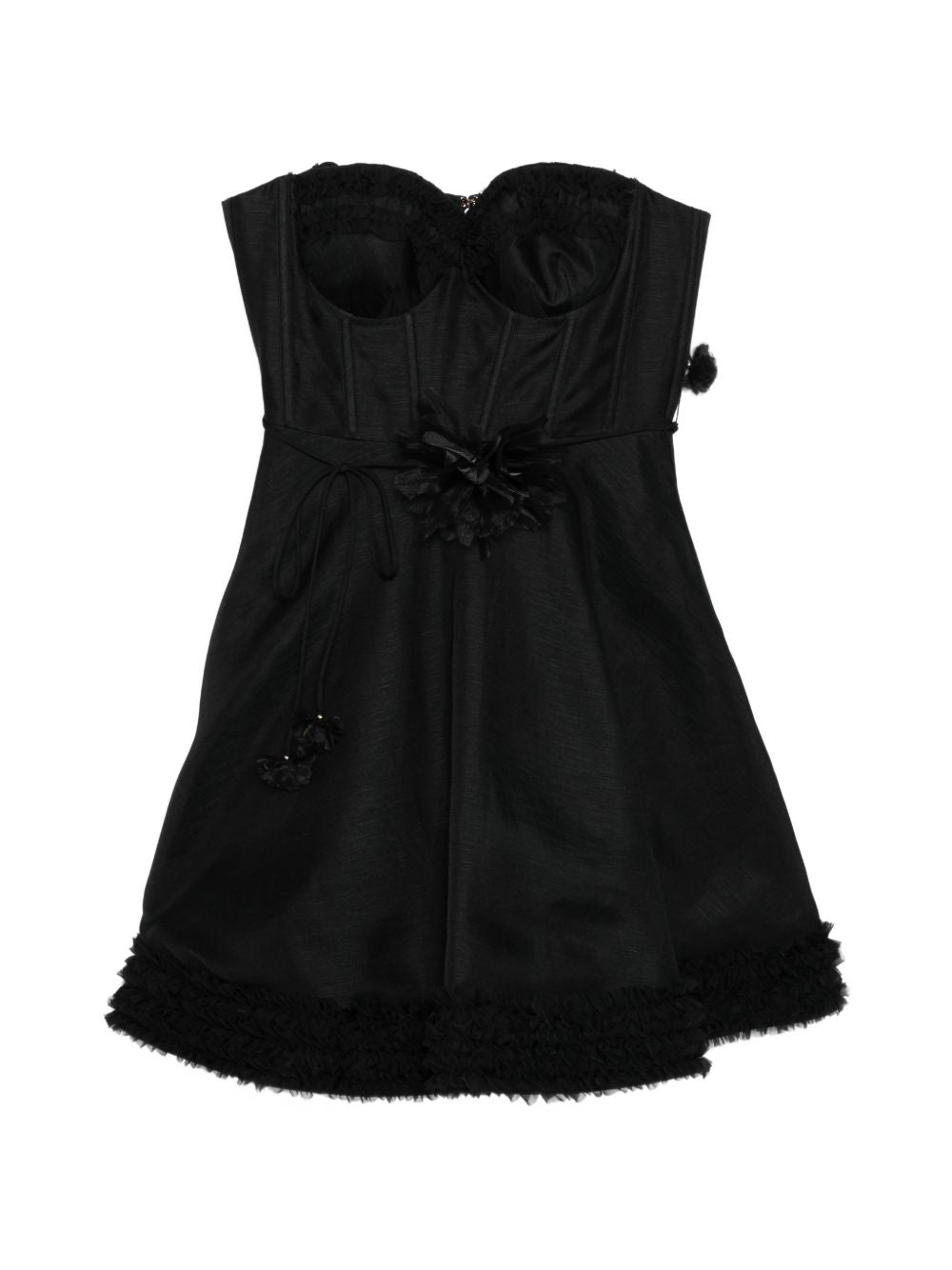 Abito mini con fiori in nero Zimmermann - donna 