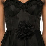 Abito mini con fiori in nero Zimmermann - donna 