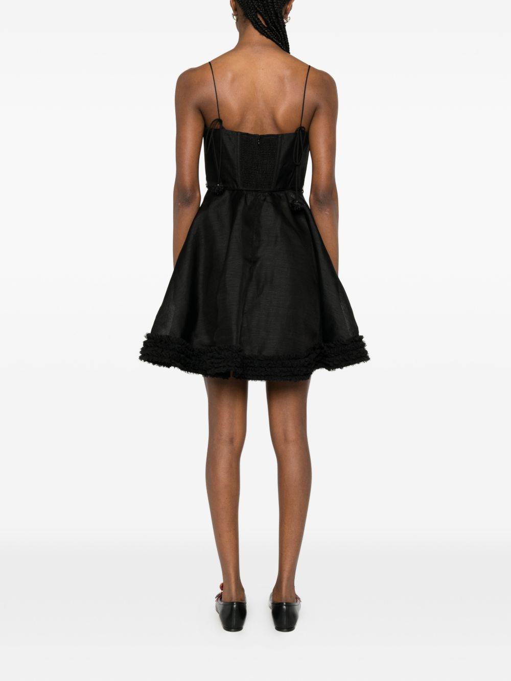 Abito mini con fiori in nero Zimmermann - donna 